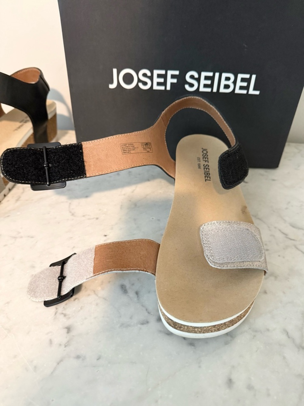 Josef Seibel Quinn 02 Wedge Sandal in Balsalt size 39 - Picture 4 of 10